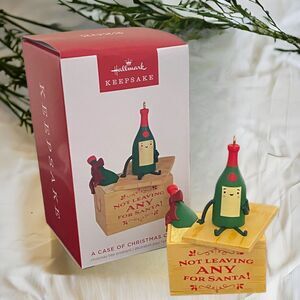 Hallmark Keepsake A Case Of Christmas Cheer Wine Bottle 2023 Novelty Ornament